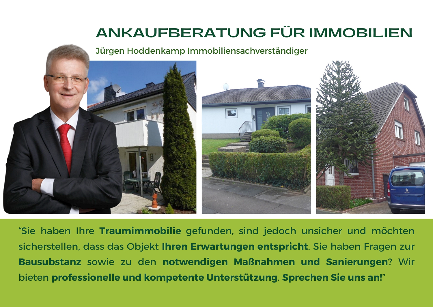 Flyer Ankaufberatung Immobilien Hoddenkamp